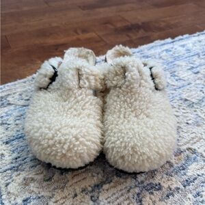 Birkenstock Papillio Shearling Clogs Size 38 Cozy Fur Lined Slides